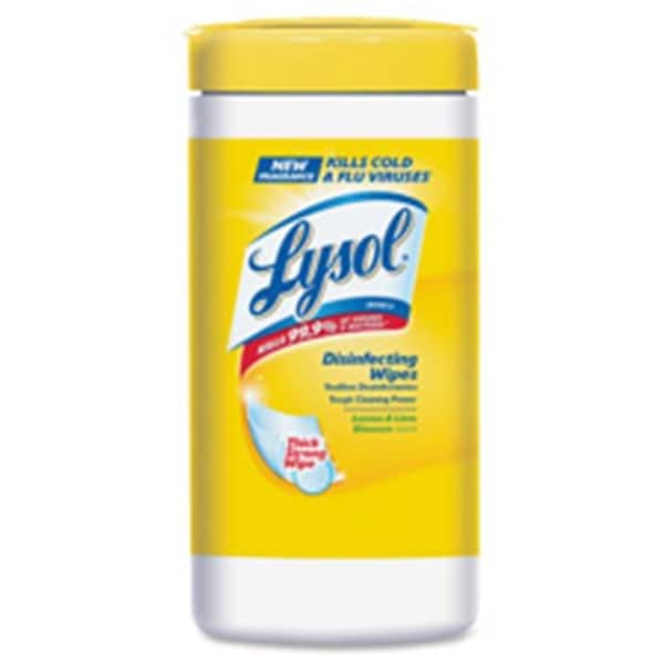 Reckitt Benckiser RAC77182CT Disinfecting Wipes;80 Wipes-Tub;6 Tubs-CT;Lemon-Lime Blossom 19200-77182 - main